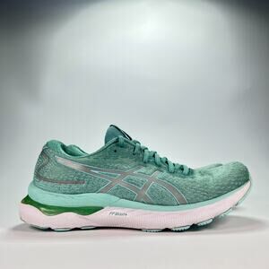 Asics Gel-Nimbus 24 Seafoam Green Lace Up Running Shoes 1012B201 Women's Size 10